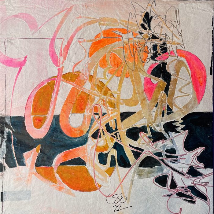 Mixed Media auf Focksegel | 2022 | 100 x 100